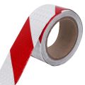 ARELENE 10m x 5cm Safety Warning Tape Reflective Tape Self adhesive Tape Reflective Strip Traffic Reflective Stickers Color: red + white. 