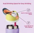 Masala Beads 945ML OWALA Kuromi Pattern Stainless Steel Thermos Insulated Cup 32oz Simple Double Drinking Straw Large Capacity Portable Travel Bottle Spill Resistant Lid Straw Stanley Thermal Cup With Handle Owala Outdoor Vacuum Water Bottle. 