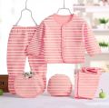KidsSansar - New Born Baby 100% Cotton 5 PCs Clothes Set. 