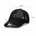 1Pcs New Mesh Men Hat Breathable Polyester Summer Hat Large Brim Adjustable Baseball Cap Outdoor Sport. 