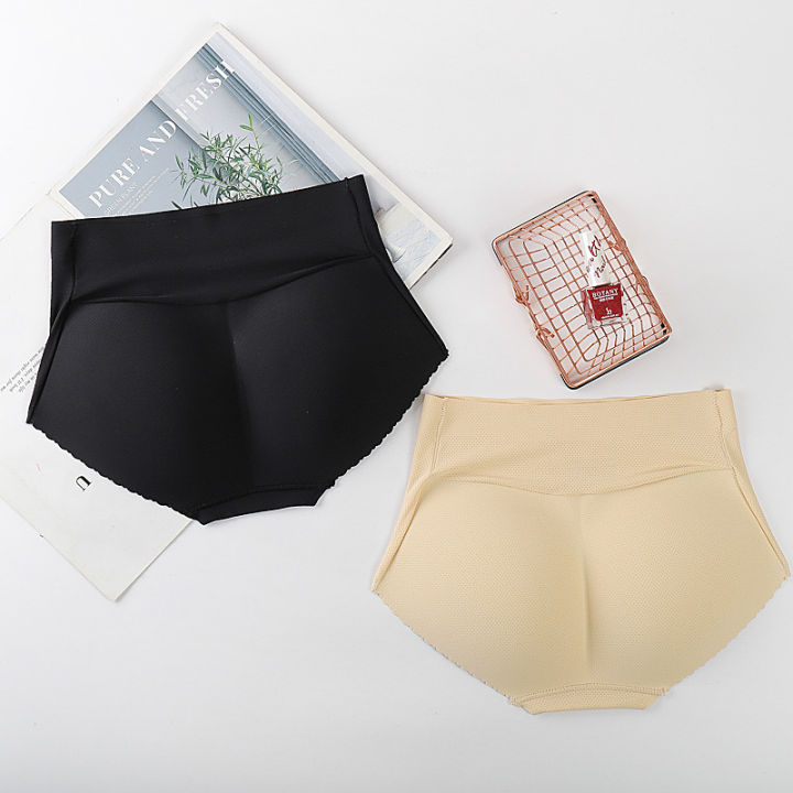 Latex And Cotton Butt Enhancer Shape Panty Seamless Push Up Hip Rubber Panties For Women