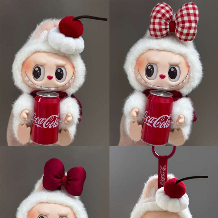 Labubu Mini Camera Vinyl Mini Camera Doll Labubu Third Generation Coke Bottle Crossbody ...