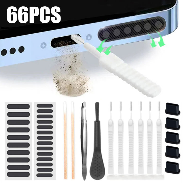 Cizzy%2066PCS%20Mobile%20Phone%20Speaker%20Charging%20Port%20Cleaning%20Set%20Dust%20Plug%20for%20iPhone%2015%2014%2013%20Samsung%20Xiaomi%20Earphones%20Cleaner%20Kit%20Brush%20-%20Image%203