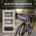 Storage Bag Waterproof Bicycle Front Tube Bag Multifunctional Durable Bicycle Handlebar Bag Portable Adjustable Road Bike Hanging Bag Outdoor Use. 