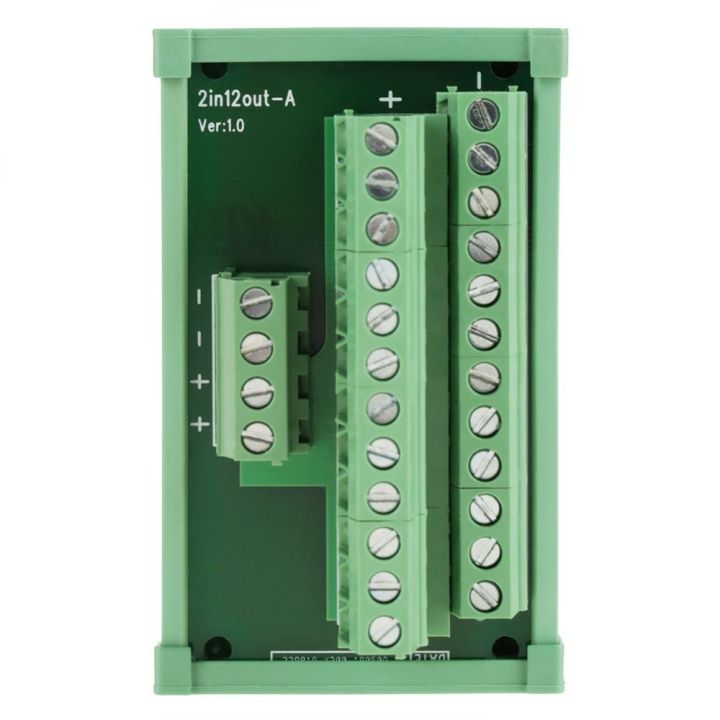 Durable 12 Position DIN Rail Mount Interface Module 2 in 12 Out Screw ...