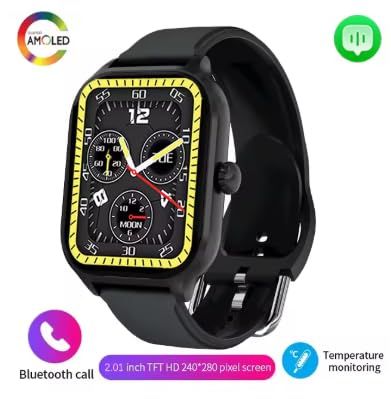 H9 Pro Max Smartwatch – 2.01" HD Retina Display, Bluetooth Calling, Advanced Fitness & Health Tracking, Sleep Monitoring (Black)