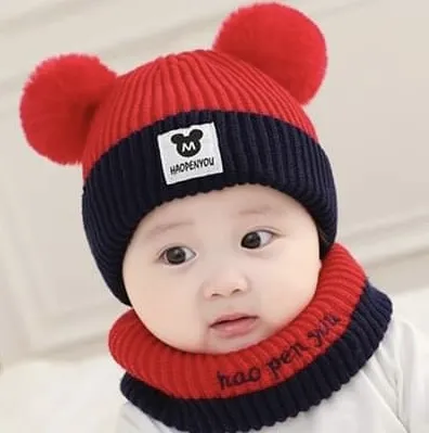 Baby%20Boys%20&%20Girls%20Winter%20Soft%20&%20Warm%20Beanie%20Hats%20Cap%20Topi%20Muffler%20Set%20-%20Image%203