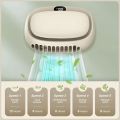 Rechargeable 5 Speed Adjustable Portable Rechargeable Fan Large Capacity Battery Handheld Design Hanging Neck Fan Multi-function Display Screen Personal Small Fan Outdoor Travel. 