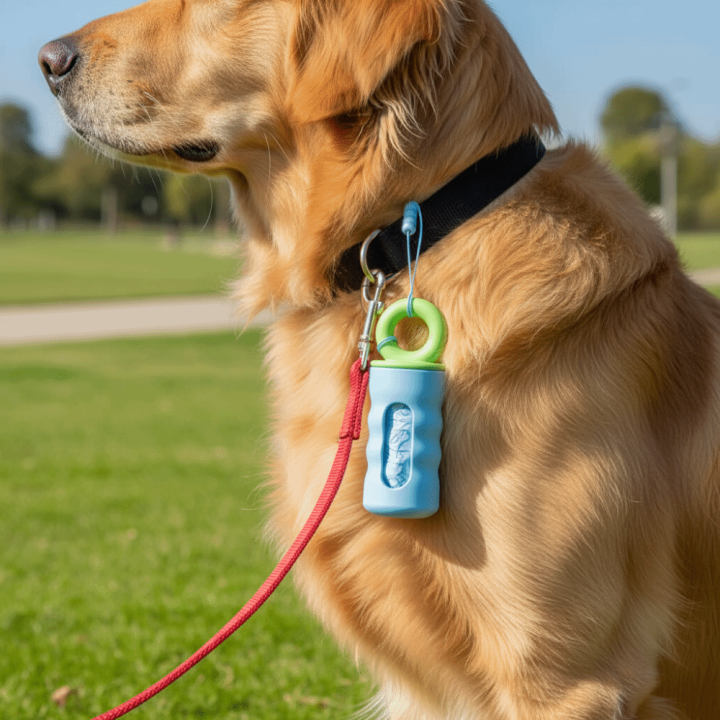 Portable Mini Dog Poop Bag Dispenser with 4 Roll Garbage Bag Thickened Pet Garbage Bag Dispenser Lightweight Pet Waste Bag Dispenser Walking The Dog