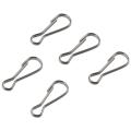 100 Pcs Durable 304 Stainless Steel Spring Hooks 1 Inch 25mm Metal Snap Clip Hooks Lanyard Rust-Proof Small Spring Clips ID Card. 