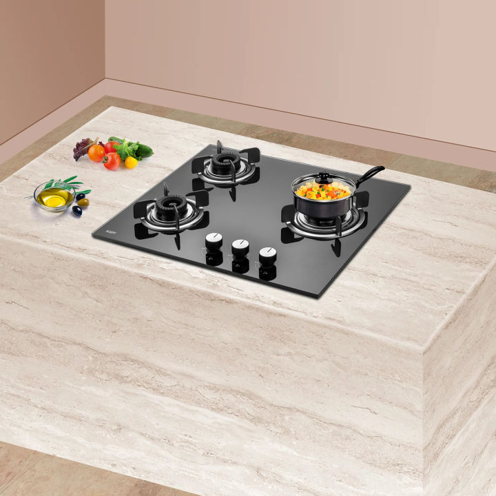 KAFF%203%20Burner%20Built-In-Hobs%20%7C%20Crista%20CRH%20603%20%7C%2060cm%20%7C%20Auto%20Electric%20Ignition%20%7C%20Black%20Tempered%20Glass%20(8%20mm%20Thick)%20-%20Image%203