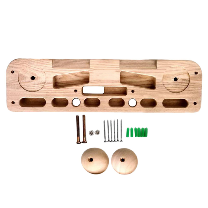 1Set Wooden Training Board Sports Fitness Trainer Rock Climbing Trainer Equipment Wood Color