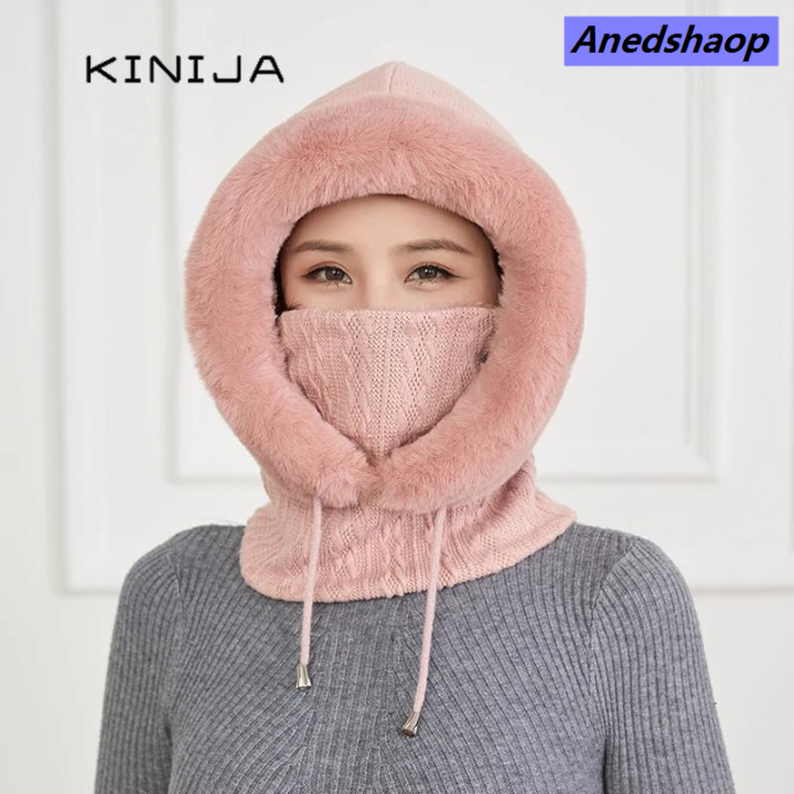 Anedshaop%20Winter%20Hats%20for%20Women%20Balaclava%20Fur%20Beanie%20Warm%20Bonnets%20Wholesale%20New%20Hat%20Scarf%20Mask%20Set%20Lil%20Peep%20Plush%20Female%20Winter%20Head%20Hood%202021%20-%20Image%204