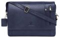 WILDHORN Nepal® Leather 15 inch Laptop Messenger Bag for Men with Padded Laptop Compartment (MB 570 Blue). 