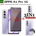 BLKNAIM 3in1 OPPO A3Pro 5G Full Cover matte ceramic film Screen Protector For OPPO A3Pro 5G ceramic Glass Tempered Glass lens film Carbon fiber back film. 