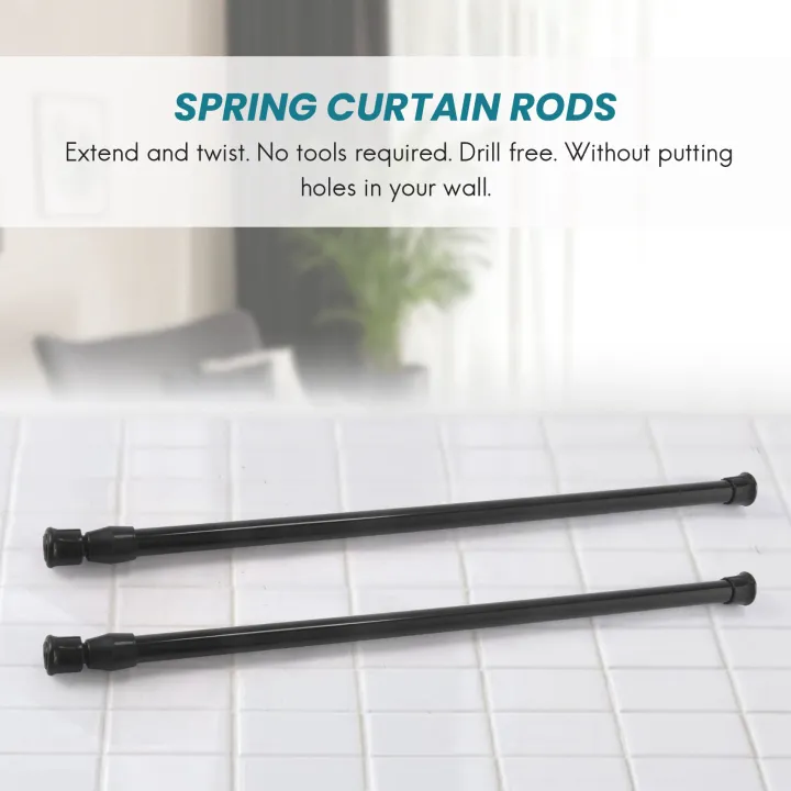 OUMERY%203PCS%20Spring%20Curtain%20Rods%2016%20to%2028%20Inch%20Tension%20Rod%20Spring%20Curtain%20Rod%20Adjustable%20Curtain%20Rod%20Expandable%20Curtain%20Rod%20-%20Image%202