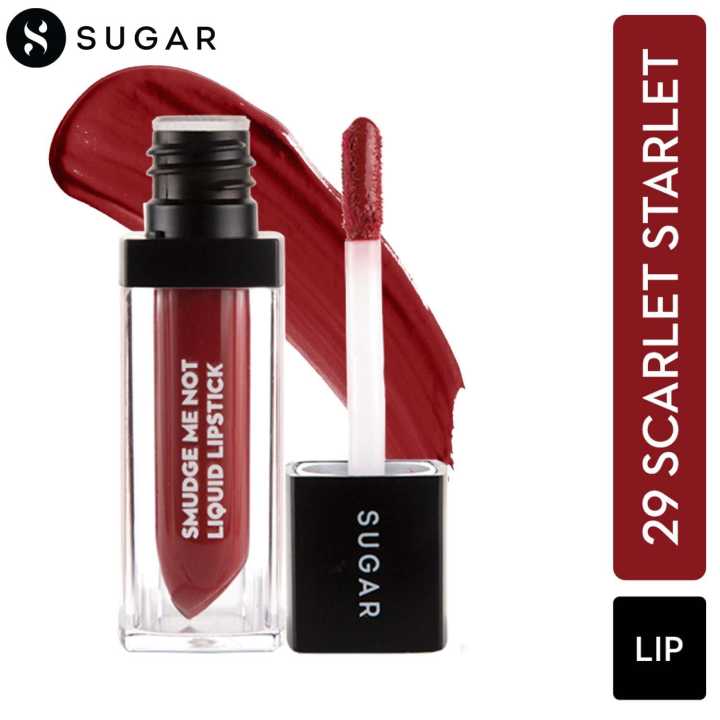 Sugar Cosmetics Smudge Me Not Liquid Lipstick - 29 Scarlet Starlet (4.5 Ml)