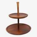 Wooden Two Tier Dessert Stand. 