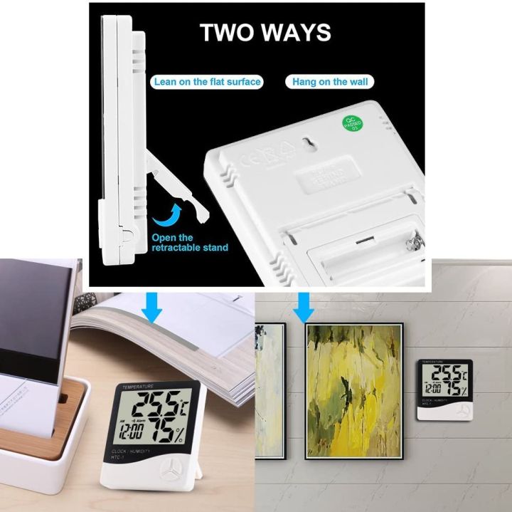 Digital%20Thermometer%20Hygrometer,%20Accurate%20Room%20Temperature%20Gauge%20Humidity%20Monitor%20With%20Alarm%20Clock%20-%20Easy%20To%20Read,%20Max%20/%20Min%20Records,%20Lcd%20Display%20For%20Home%20-%20White%20-%20Image%202