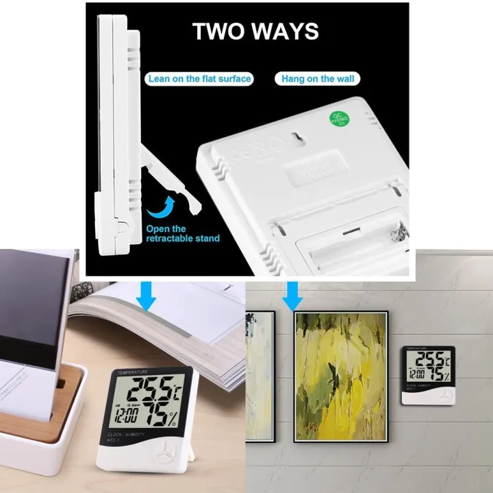 Digital%20Thermometer%20Hygrometer,%20Accurate%20Room%20Temperature%20Gauge%20Humidity%20Monitor%20With%20Alarm%20Clock%20-%20Easy%20To%20Read,%20Max%20/%20Min%20Records,%20Lcd%20Display%20For%20Home%20-%20White%20-%20Image%202