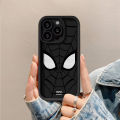 Marvel Spider Man Mask Cover Compatible for IPhone 15 11 14 13 6 6s 12 Pro Max 7Plus XR XS Max X 7 8 Plus SE Angel Eyes Shockproof Solid Color Soft Case. 