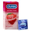 Durex Extra Thin Wild Strawberry - 12 Count. 