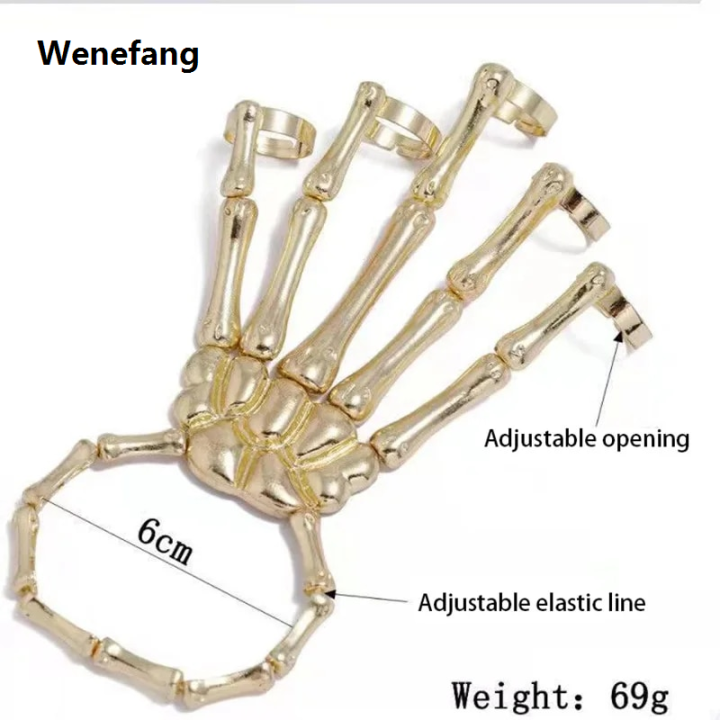 Wenefang%201Pcs%20New%20Unique%20Punk%20Skeleton%20Hand%20Bone%20Versatile%20Five%20Finger%20Ring%20New%20style%20Personality%20Adjustable%20Anillo%20Hombre%20Bracelet%20Party%20Jewelry%20-%20Image%205