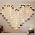 92 LED Heart Shape Photo Clips Curtain String, Décor And Decoration For Bedroom Birthday Wedding Photos. 