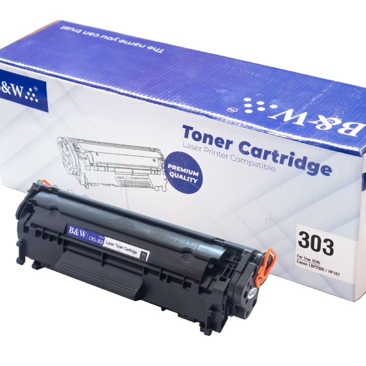 B&W CRG-303 Toner Cartridge Compatible with Canon LBP2900, LBP2900B (1 Pack)