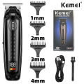 New Kemei KM-1578 Hair Clipper 2299 Same Style 0mm Head Hair Clipper Zero Gap Carving Professional Electric Scissors. 
