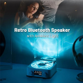LKPCIGCXM KW03 Retro Vinyl Record Speaker RGB Wireless Bluetooth 5.0 Turntable Speaker Player Stereo Sound with White Noise White. 