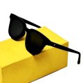 Trendy Sunglasses For Women - Black Square Frame and Lens | Fashion Poycarbonate Frame Sunglasses For Women. 