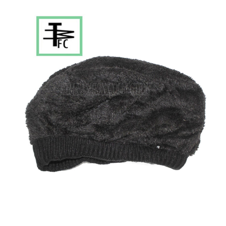Winter Caps For Women Black woolen Caps for Women By KTM Daraz