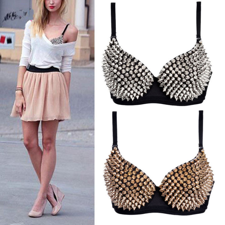 Fifty%20percent%20discount%20ladies%20lingerie%20bra%20punk%20bra%20bra%20studs%20metallic%20silver%20studded%20tops%20lingerie%20bra%20push-up%20bra%20gothic%20brasierMujer%20-%20Image%203