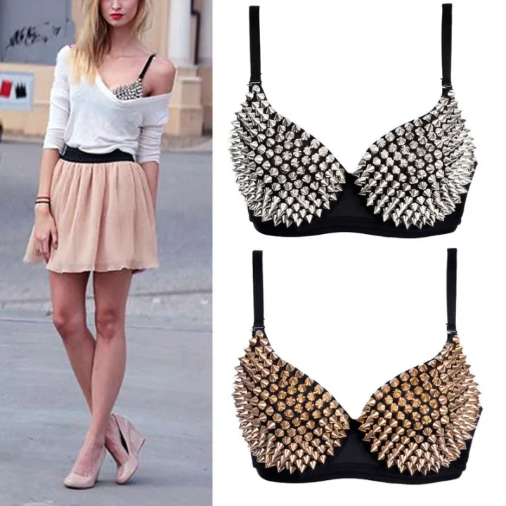 Fifty%20percent%20discount%20ladies%20lingerie%20bra%20punk%20bra%20bra%20studs%20metallic%20silver%20studded%20tops%20lingerie%20bra%20push-up%20bra%20gothic%20brasierMujer%20-%20Image%203