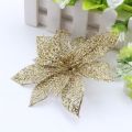 10pcs 6" Fashion Wedding Birthday Glitter Hollow Christmas Flowers Xmas Tree Decorations. 