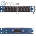 MAX7219 LED Dot Matrix Display Module 8 Digital Tube Display Control Board For Arduino Microcontroller Serial Driver 7 Segment. 