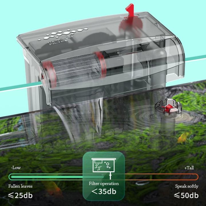 Multifunctional waterfall Fish tank filter 3 in 1 Built-in Waterfall Filter Box Circulating With Water Pump Clean water cycle for Home