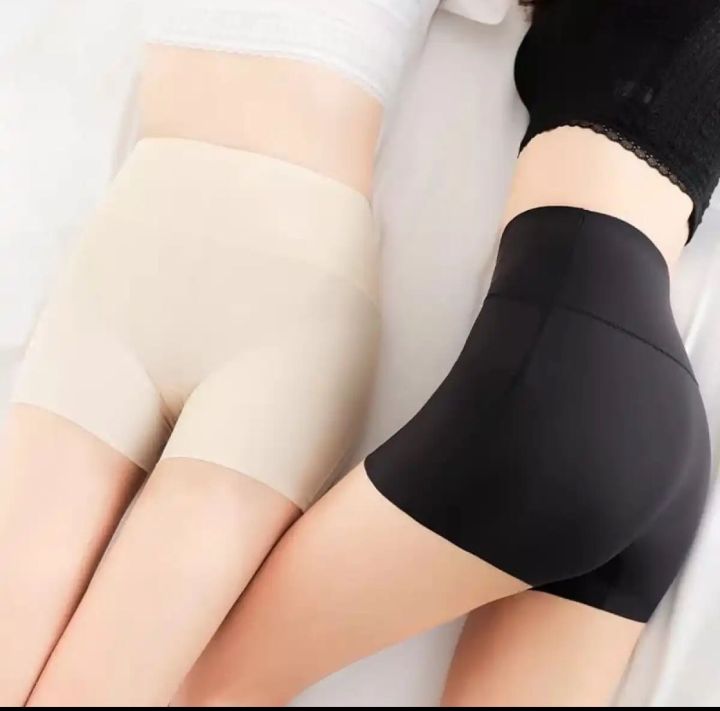 Women%E2%80%99s%20High%20Waist%20Ice%20Silk%20Seamless%20Comfortable%20Safety%20Shorts/%20Boyshort%20Panties/Under%20Skirt%20Shorts/Cycling%20Shorts(Pack%20of%202)%20-%20Image%202