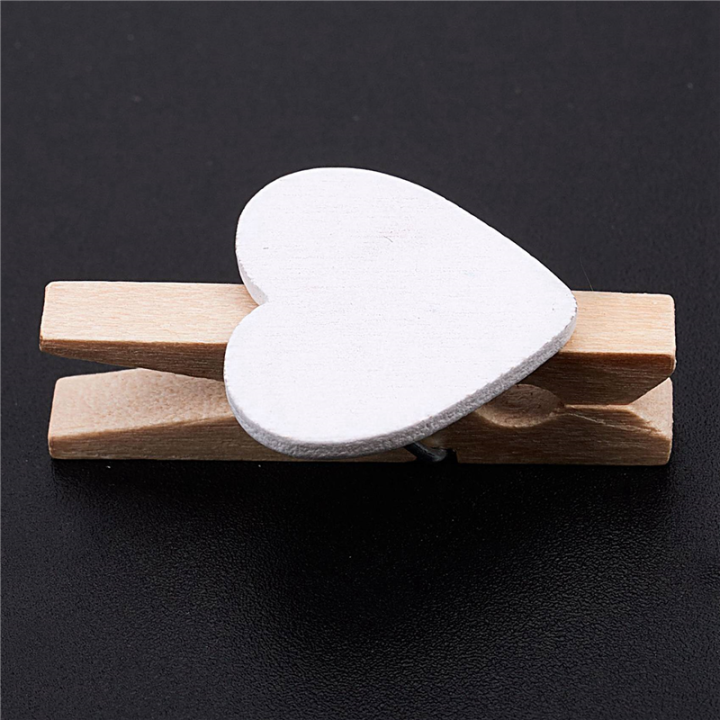 NAMUNY%204X%20Small%20Mini%20Wooden%20Clothes%20Pegs%20/%20Decorative%20Pegs%20with%20Hearts%20,%20White%20-%20Image%204