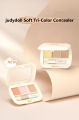 Wenefang Fashion Judydoll Moisturizing Three-Color Concealer Palette High Coverage Waterproof And Sweatproof Long-Lasting Natural. 