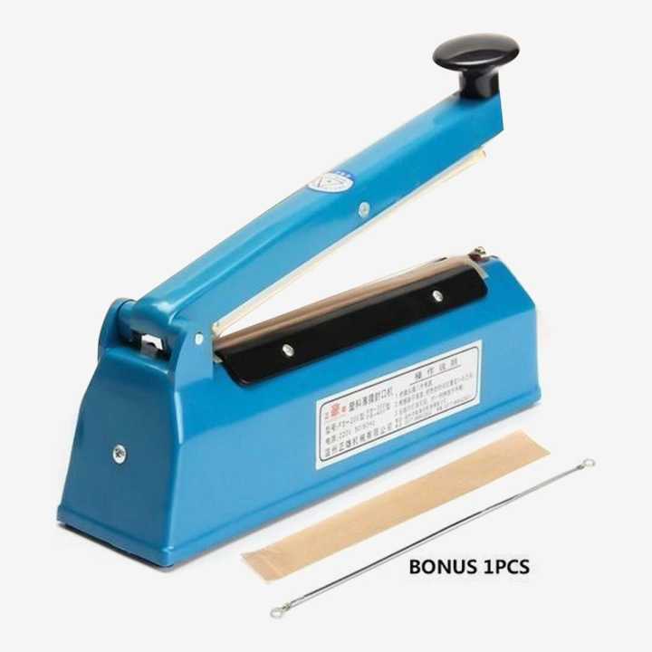Impulse Sealer Heat Sealing Machine Vacuum Bag Sealer Plastic Sealer 220V 50/60HZ,blue 300MM