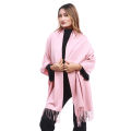 Light Pink Color Plain Pashmina Shawl For Women. 