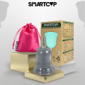 SMARTCUP (FDA Approved Medical Grade Menstrual Cup) ( LARGE / 30 ML /TRANSPARENT/SCL-203). 