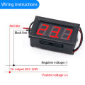 Digital Voltmeter 2-wire DC 5V To 120V Voltage Digital Display Components Electric Vehicle Meter Anti Reverse Connection CDHBD. 