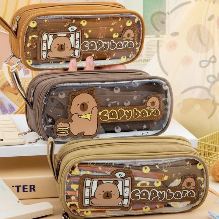 Capybara%20Clear%20Window%20Pencil%20Case%20(4%20Colors)%20%E2%80%93%203-Layer%20High%20Capacity%20Organizer%20(Holds%20100+%20Pens)%20-%20Image%208