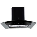 Whirlpool 90 cm 1100 m³/HR Auto-Clean Curved Glass Kitchen Chimney (901 HAC HOOD, Baffle Filter, Touch Control, Black). 