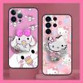 Cartoon Rotatable stand Phone Case For Samsung Galaxy S23 Ultra/SM-S918U Durable phone lens protection Anti-dust Cute. 