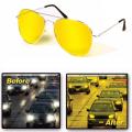 Yellow Night Vision Anti Glare Driving Glasses. 