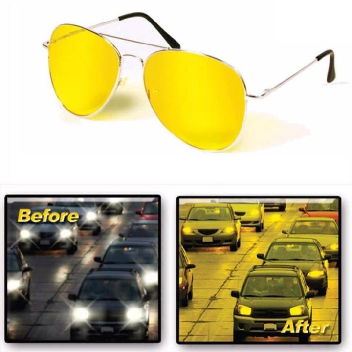 Yellow Night Vision Anti Glare Driving Glasses